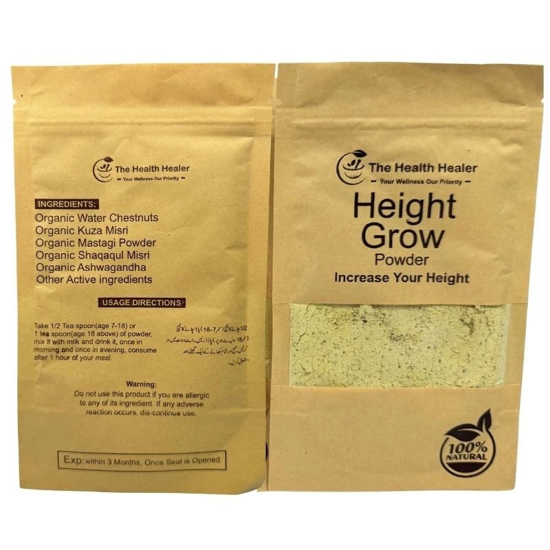 The Health Healer Height Grow Powder - 100 % Natural Height Increase Supplement (100g)